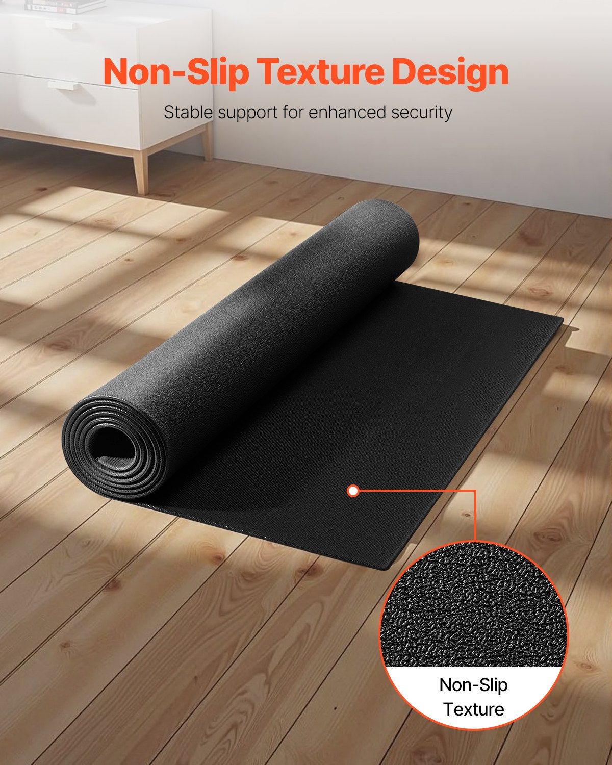 Treadmill Mat For Carpet Floor, 1-4in Thick, 30in X 60in Exercise Equipment Mat For Treadmills, Stationary & Recumbent Bikes, High Density PVC Floor Protector, Waterproof And Non-slip For Home Gym